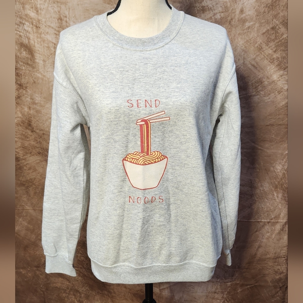“Send Noods” Ramen Graphic Sweatshirt – Size S